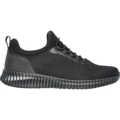 Men's Wide Fit Skechers 77188EC Cessnock Occupational Trainers - Black