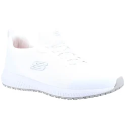Men's Wide Fit Skechers 200051EC Squad Sr Myton Trainers - White
