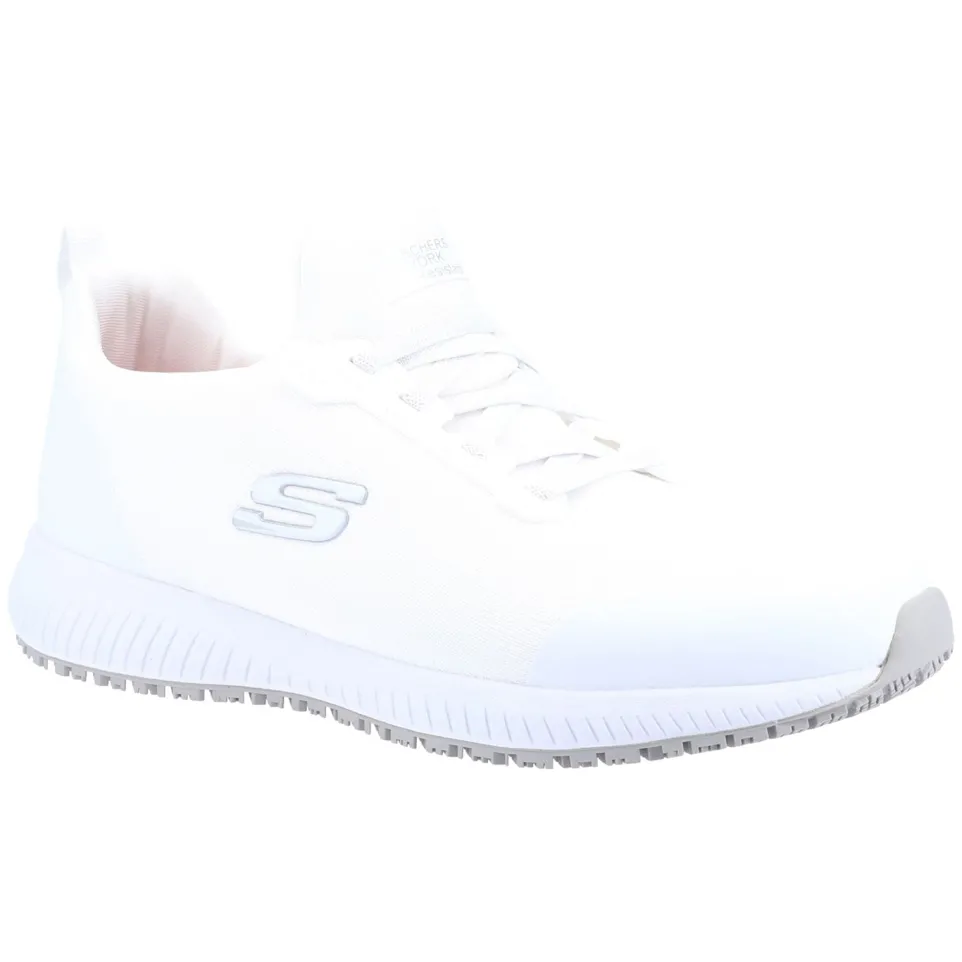 Men's Wide Fit Skechers 200051EC Squad Sr Myton Trainers - White
