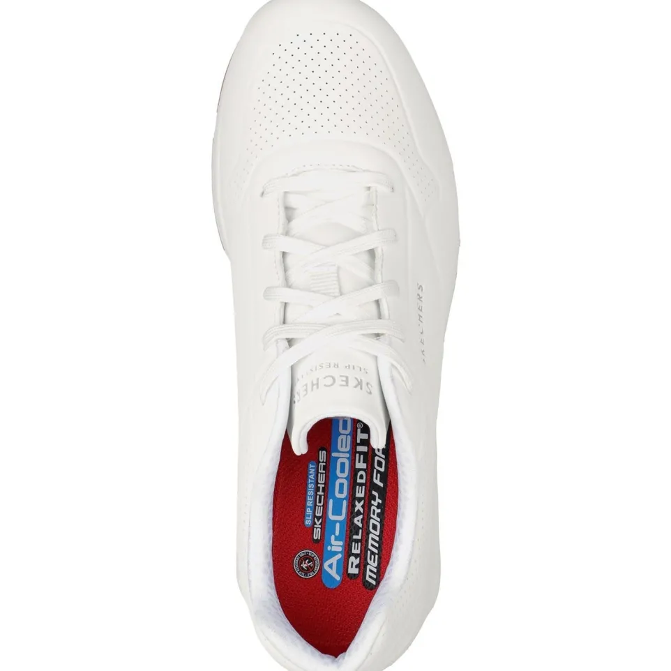Men's Wide Fit Skechers 200054EC Uno SR Trainers - White