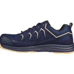 Men's Wide Fit Skechers 200127EC Malad II Safety Trainers - Navy/Tan