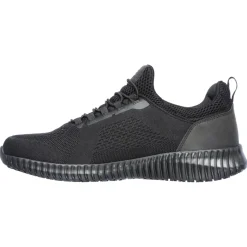 Men's Wide Fit Skechers 77188EC Cessnock Occupational Trainers - Black