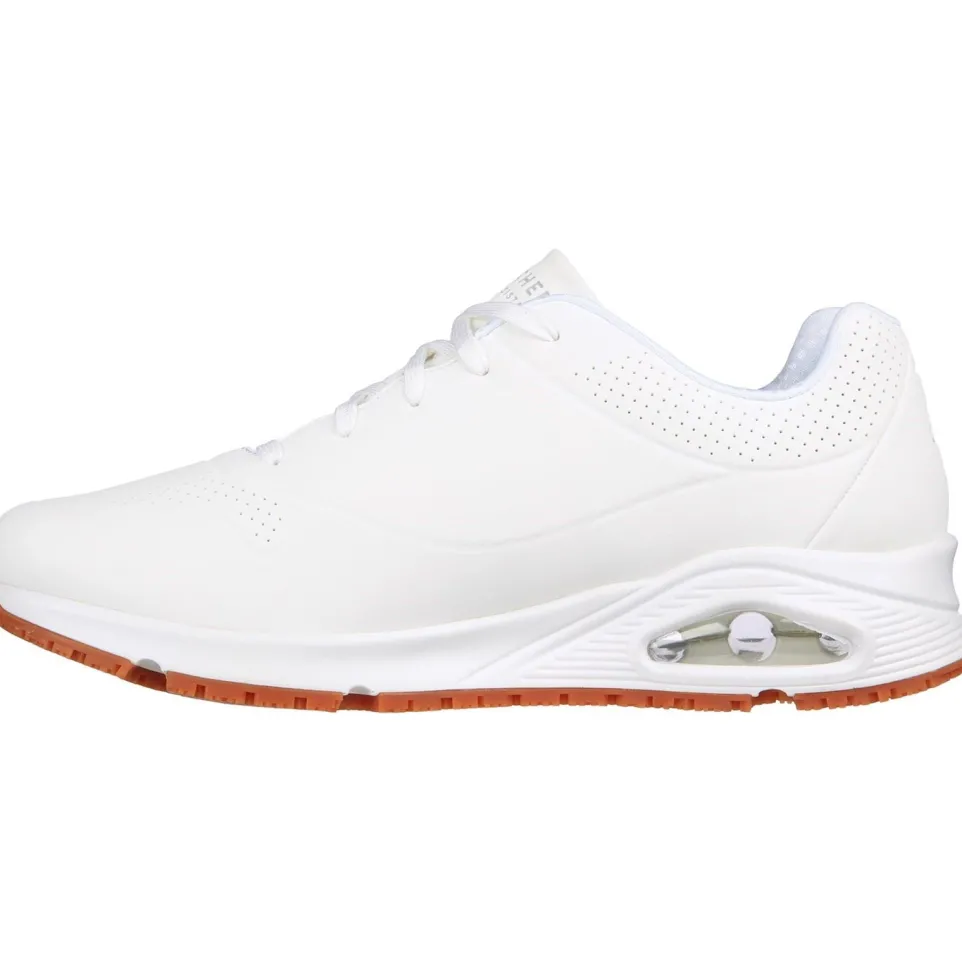 Men's Wide Fit Skechers 200054EC Uno SR Trainers - White