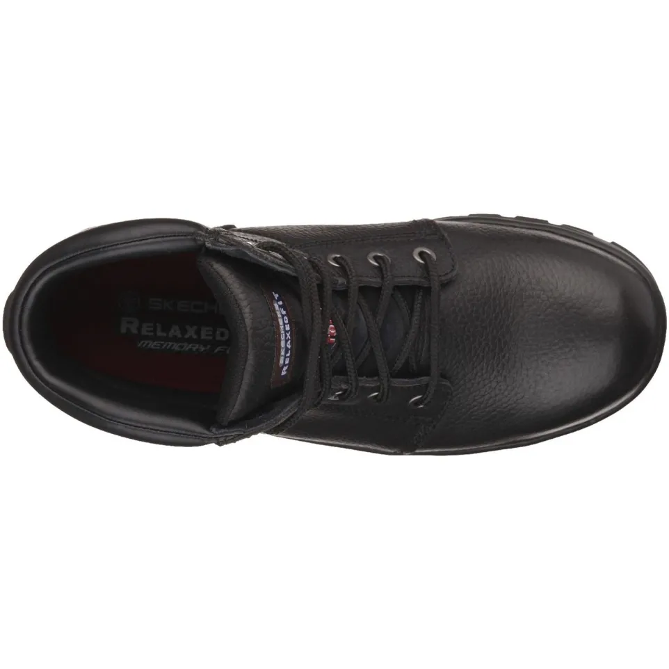 Men's Wide Fit Skechers 77009EC Workshire Safety Boots - Black