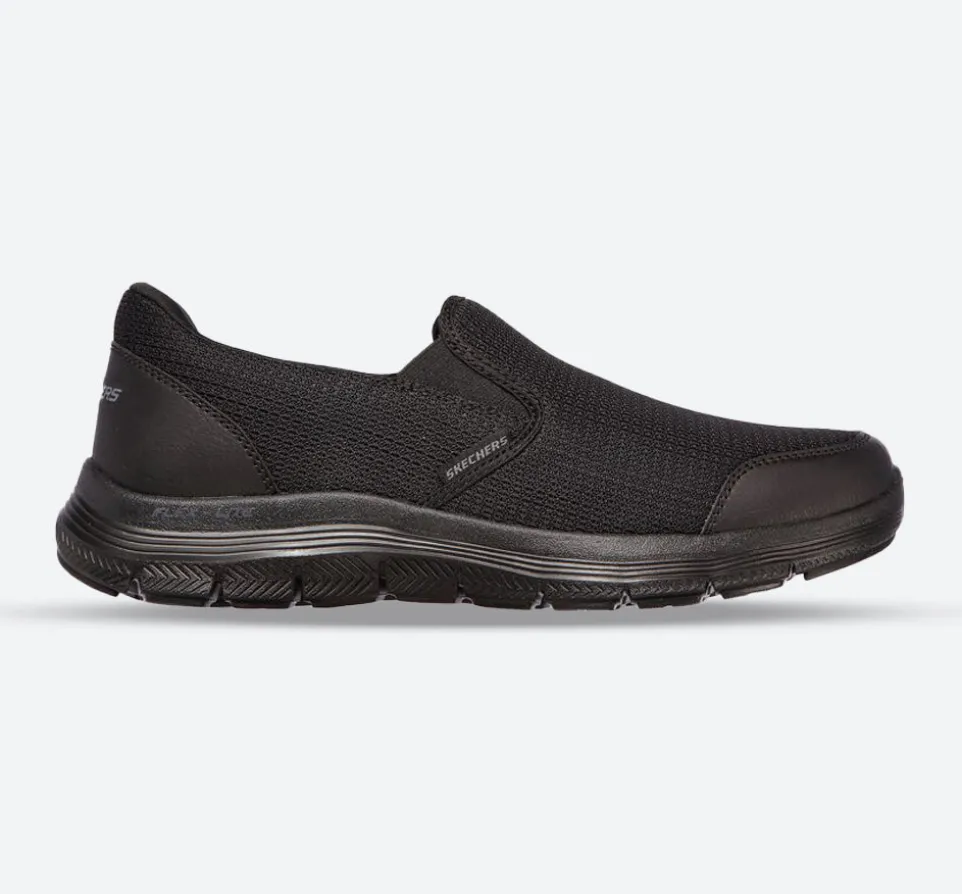 Mens Wide Fit Skechers Flex Advantage 4.0 Tuscan 232230W Black Slip Trainers