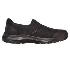 Mens Wide Fit Skechers Flex Advantage 4.0 Tuscan 232230W Black Slip Trainers