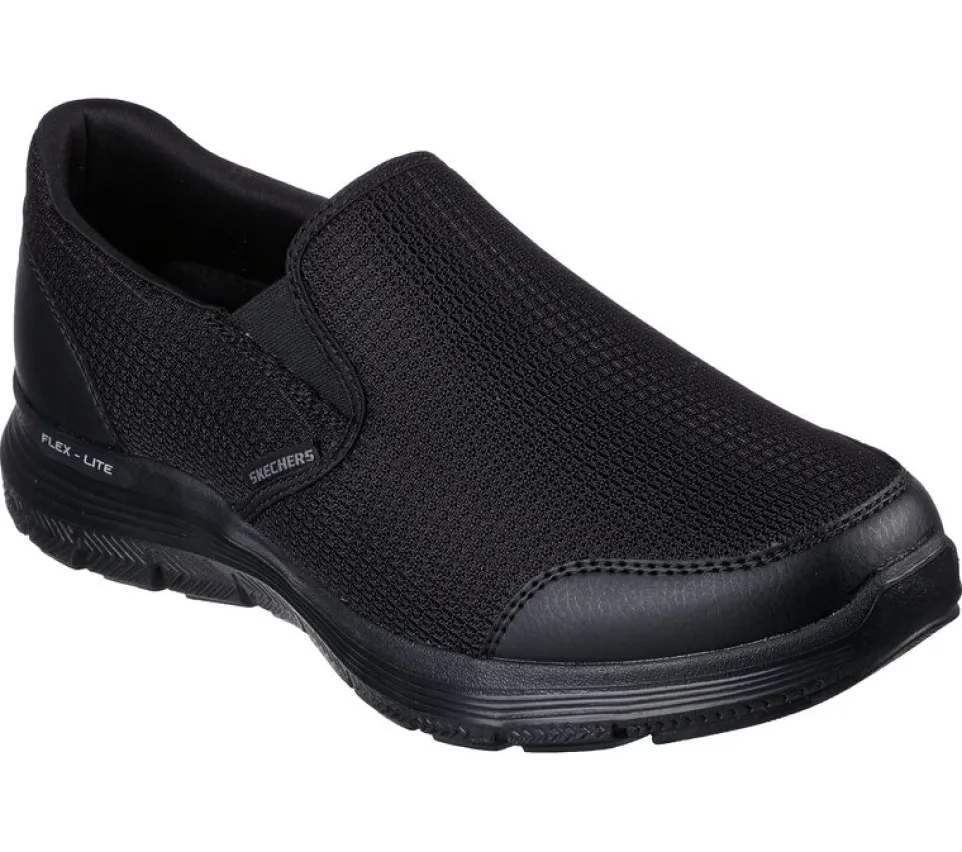 Mens Wide Fit Skechers Flex Advantage 4.0 Tuscan 232230W Black Slip Trainers