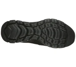 Mens Wide Fit Skechers Flex Advantage 4.0 Tuscan 232230W Black Slip Trainers