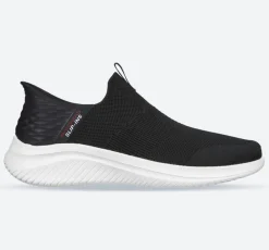 Men's Wide Fit Skechers 232450W Slip-ins Ultra Flex 3.0 - Smooth Step Trainers - Black