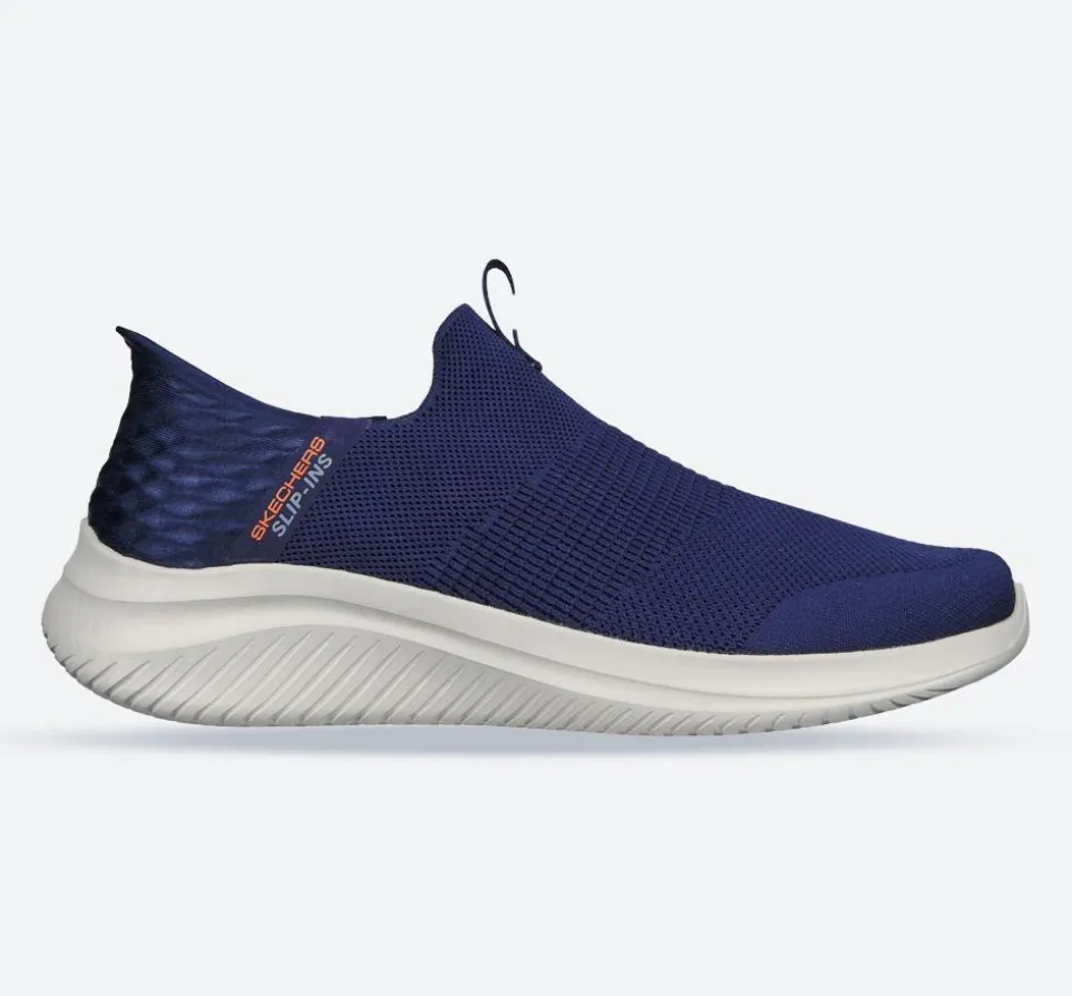 Men's Wide Fit Skechers 232450W Slip-ins Ultra Flex 3.0 Smooth Step Trainers - Navy