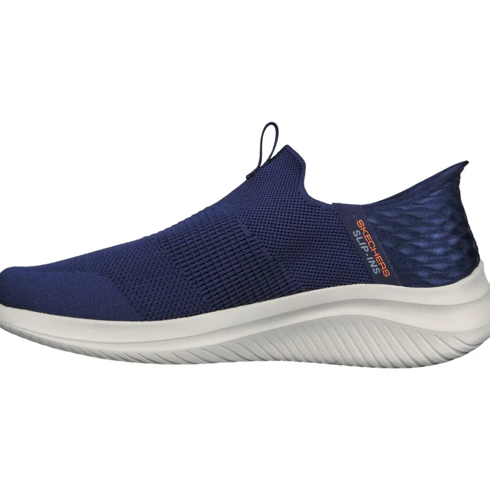 Men's Wide Fit Skechers 232450W Slip-ins Ultra Flex 3.0 Smooth Step Trainers - Navy