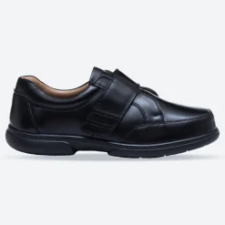 Mens Wide Fit Tredd Well Phoenix Velcro Shoes - Black