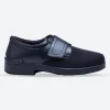 Mens Wide Fit Tredd Well Benjamin Velcro Soft Stretch Shoes - Black