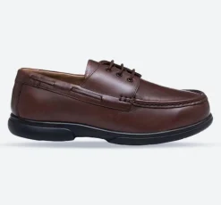 Mens Wide Fit Tredd Well Dean Shoes Brown Boat Shoes