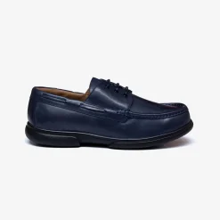 Mens Wide Fit Tredd Well Dean Shoes Navy Boat Shoes
