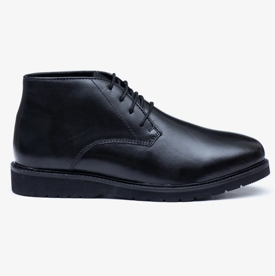 Men's Wide Fit Tredd Well William 22757 Leather Dress Boots - Black