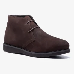 Men's Wide Fit Tredd Well William 22759 Suede Dress Boots - Brown