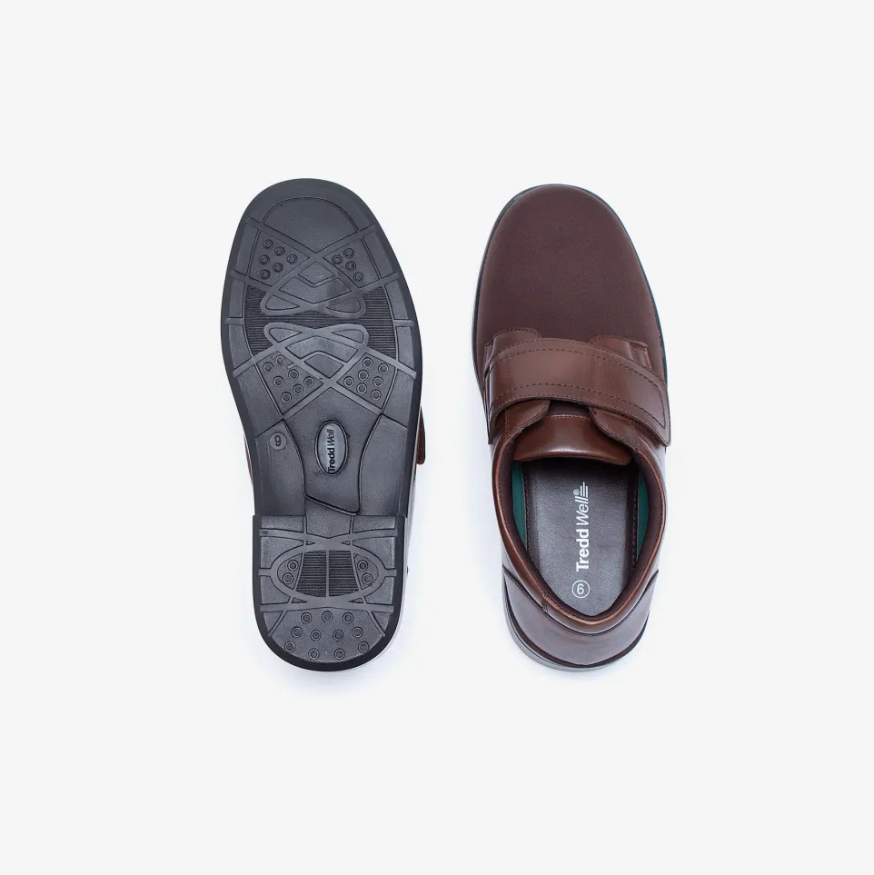 Mens Wide Fit Tredd Well Benjamin Velcro Soft Stretch Shoes