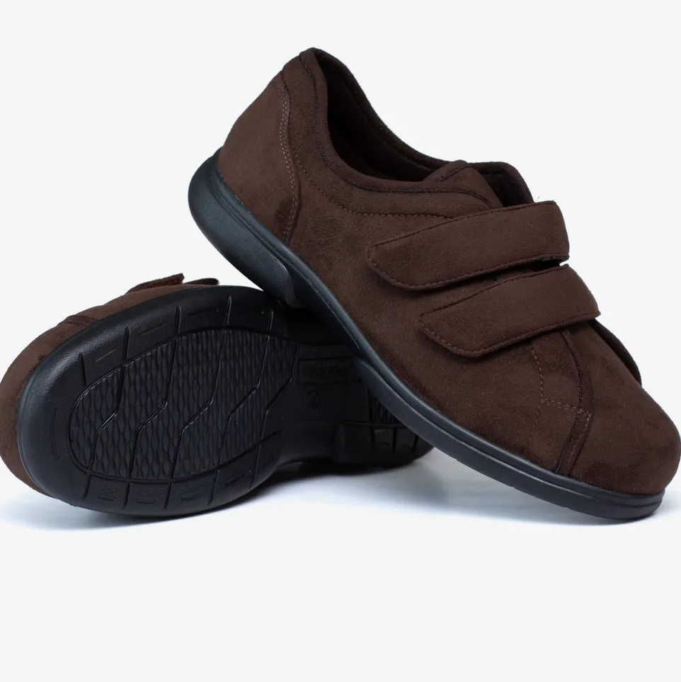 Mens Wide Fit Tredd Well Stanley Velcro Slippers