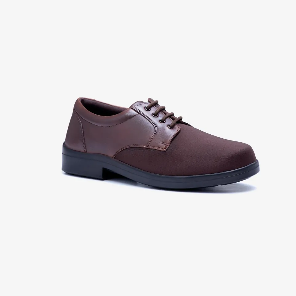 Mens Wide Fit Tredd Well Ryan Lace Up Shoes - Brown