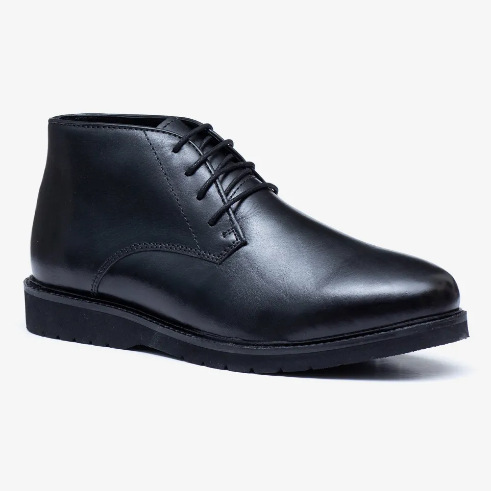Men's Wide Fit Tredd Well William 22757 Leather Dress Boots - Black