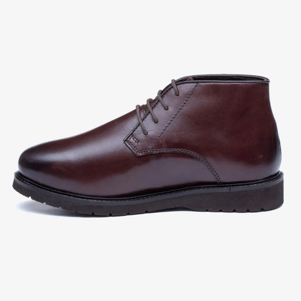 Men's Wide Fit Tredd Well William 22757 Leather Dress Boots - Brown
