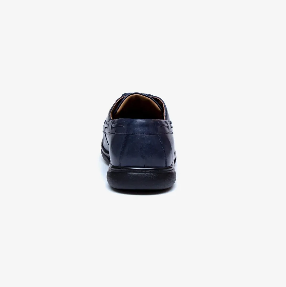 Mens Wide Fit Tredd Well Dean Shoes Navy Boat Shoes
