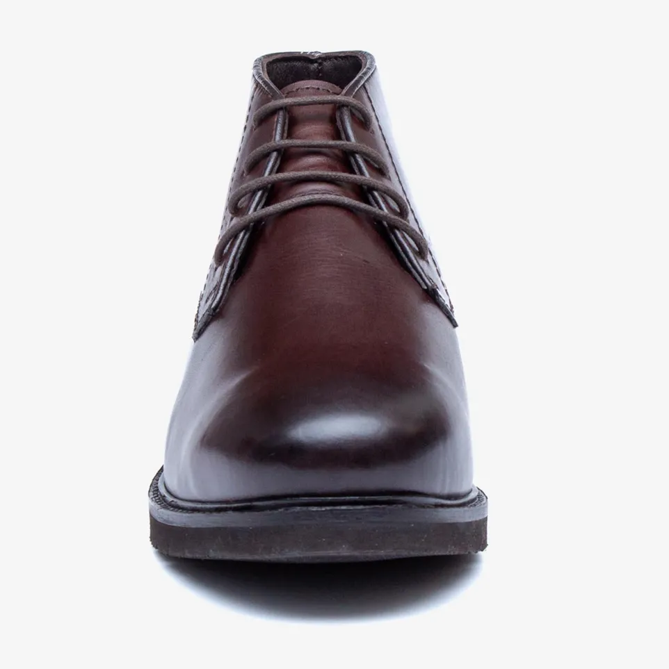 Men's Wide Fit Tredd Well William 22757 Leather Dress Boots - Brown