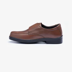 Mens Wide Fit Tredd Well York Velcro Shoes - Tan