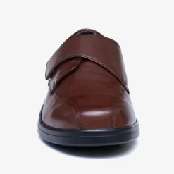 Mens Wide Fit Tredd Well Peter Velcro Shoes - Dark Brown