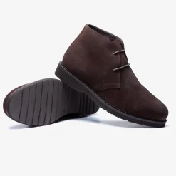 Men's Wide Fit Tredd Well William 22759 Suede Dress Boots - Brown
