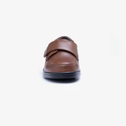 Mens Wide Fit Tredd Well York Velcro Shoes - Tan
