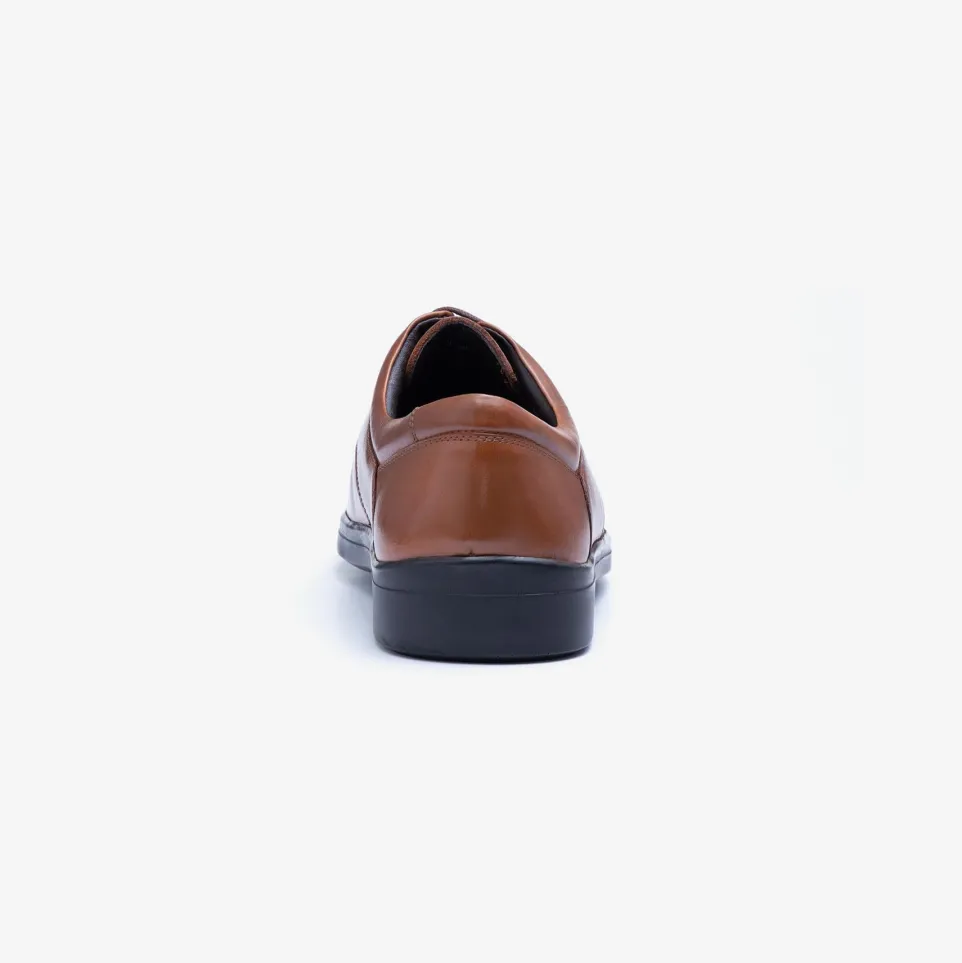 Mens Wide Fit Tredd Well Holmes Lace Shoes - Tan