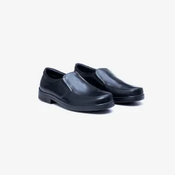 Mens Wide Fit Tredd Well Camelot Slip On Shoes - Black
