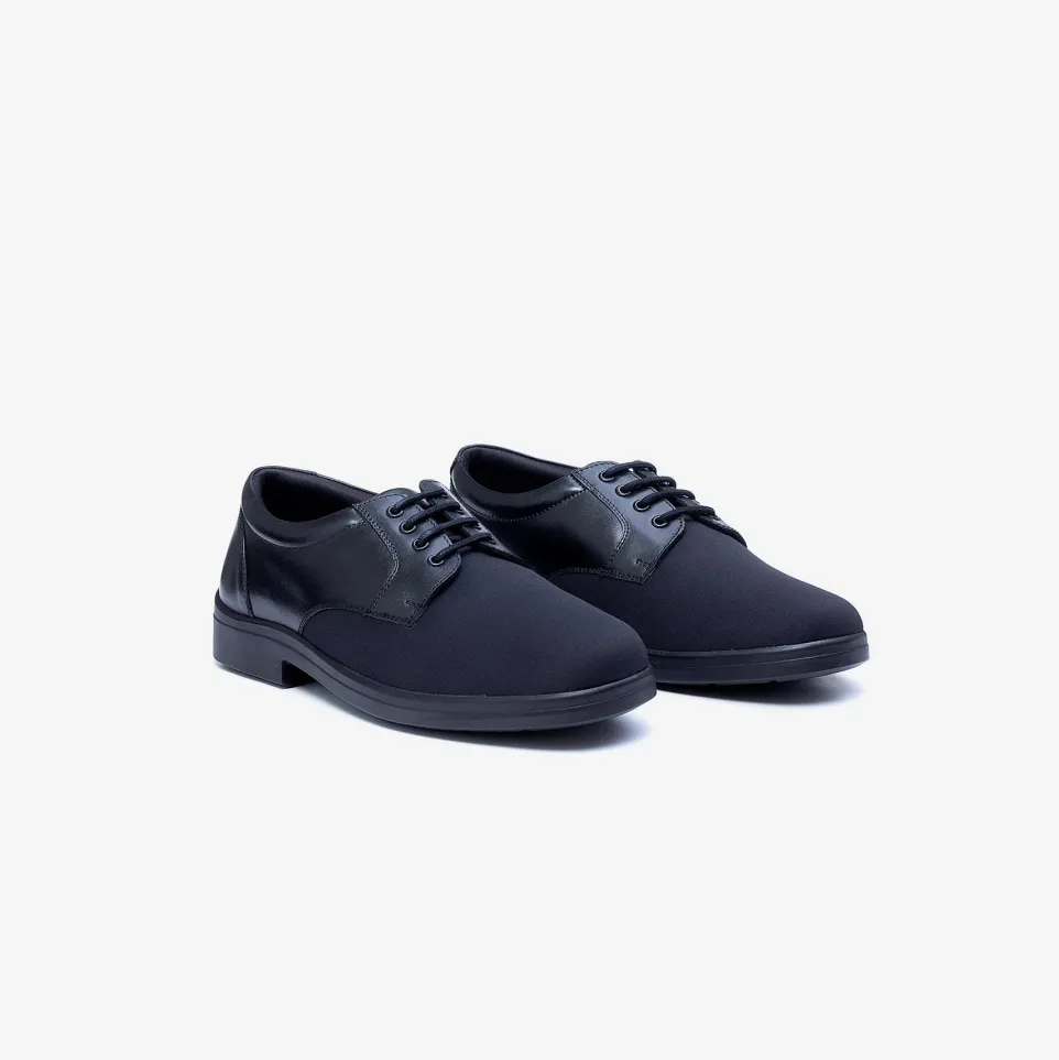 Mens Wide Fit Tredd Well Ryan Lace Up Shoes - Black