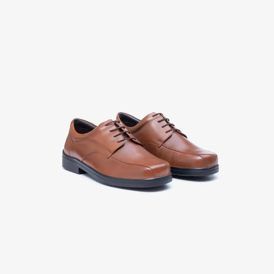 Mens Wide Fit Tredd Well Holmes Lace Shoes - Tan
