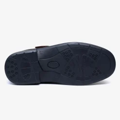 Mens Wide Fit Tredd Well Peter Velcro Shoes - Dark Brown