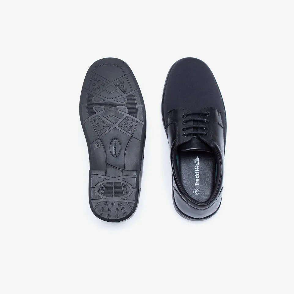 Mens Wide Fit Tredd Well Ryan Lace Up Shoes - Black