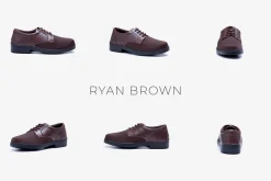 Mens Wide Fit Tredd Well Ryan Lace Up Shoes - Brown