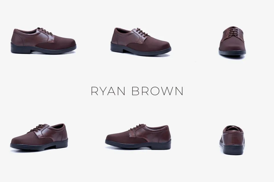 Mens Wide Fit Tredd Well Ryan Lace Up Shoes - Brown