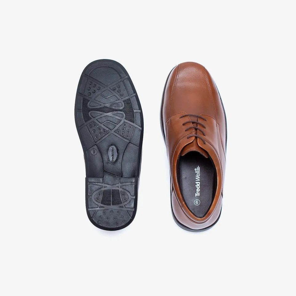 Mens Wide Fit Tredd Well Holmes Lace Shoes - Tan
