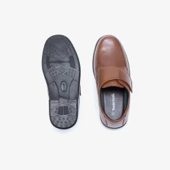 Mens Wide Fit Tredd Well York Velcro Shoes - Tan