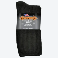 Womens Extra Wide 4850 Medical Crew Socks