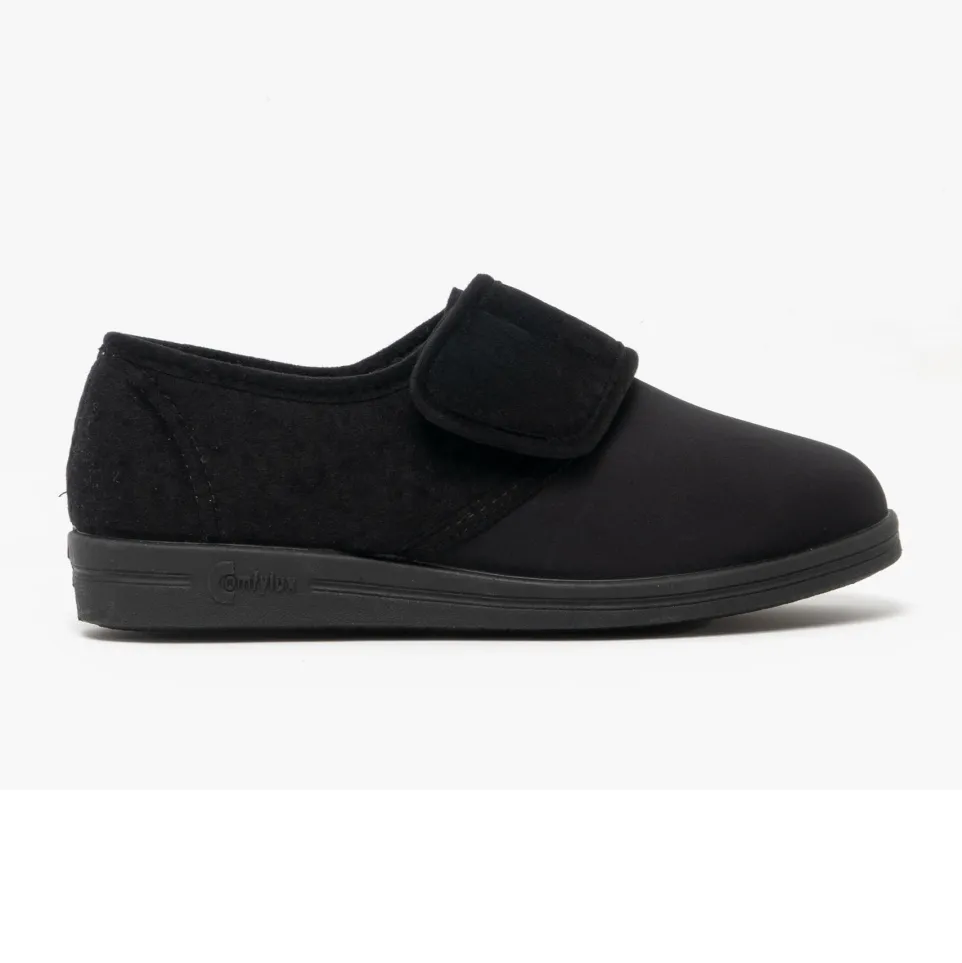 Womens Wide Fit Comfylux Stella Slippers