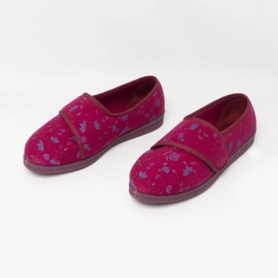 Womens Wide Fit Comfylux Sally Slippers