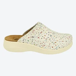 Womens Wide Fit DB Saffron Mules