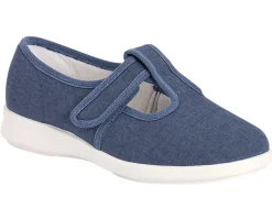 Womens Wide Fit DB Scroll Canvas Shoes