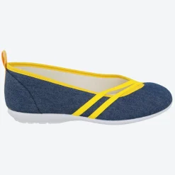 Womens Wide Fit DB Sunflower Canvas