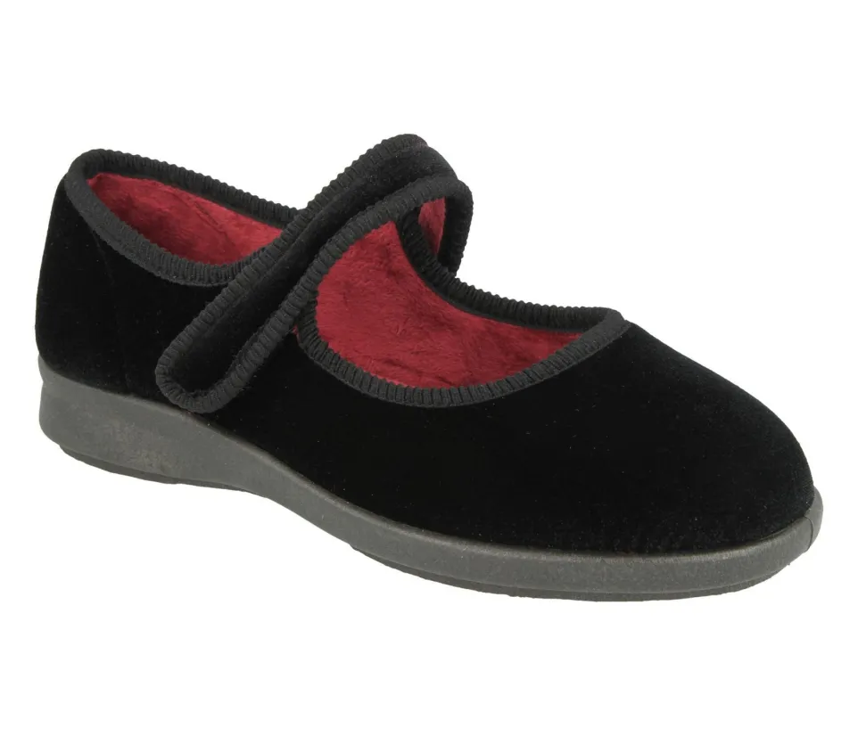 Womens Wide Fit DB Whitby Slippers