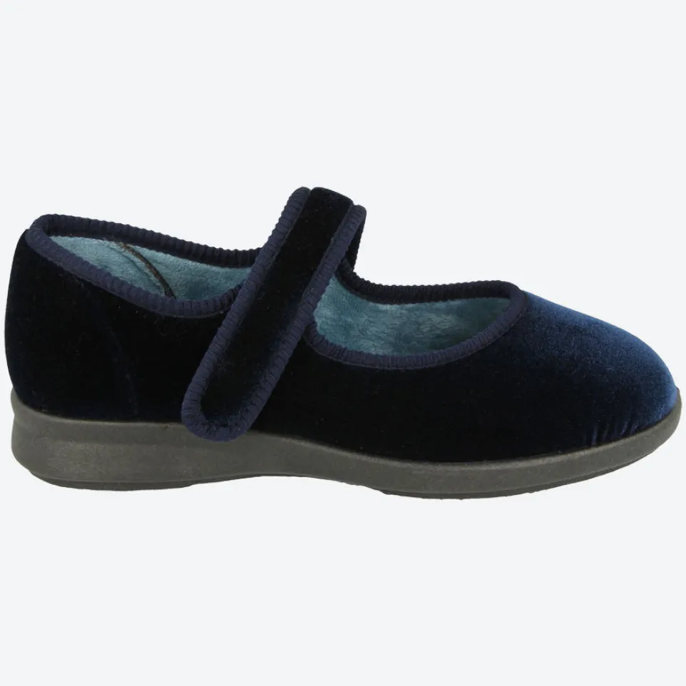 Womens Wide Fit DB Whitby Slippers